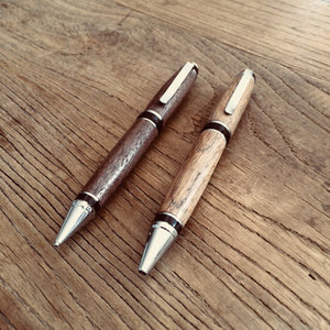 handmade wooden pen and pencil set